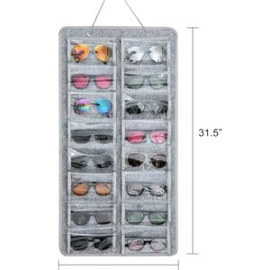 Stylish Gray Hanging Sunglasses Organizer